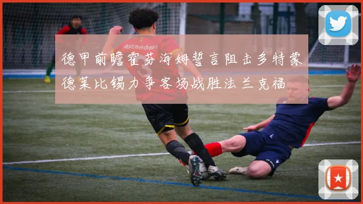 德甲前瞻霍芬海姆誓言阻击多特蒙德莱比锡力争客场战胜法兰克福